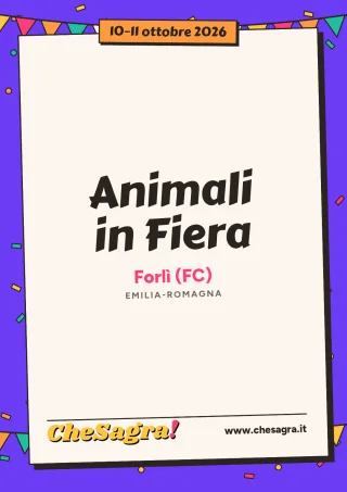 Animali in Fiera a Forlì, 10–11 ottobre 2026