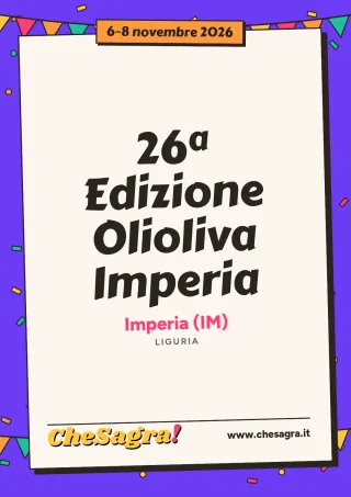 26ª Edizione Olioliva Imperia a Imperia, 6–8 novembre 2026