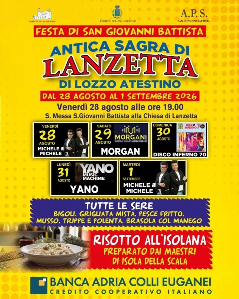 Volantino della Antica Sagra di Lanzetta (Festa di San Giovanni Battista)