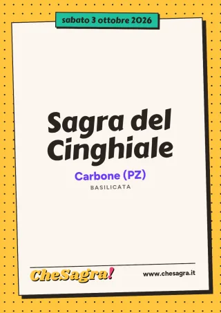 Sagra del Cinghiale a Carbone, 3 ottobre 2026
