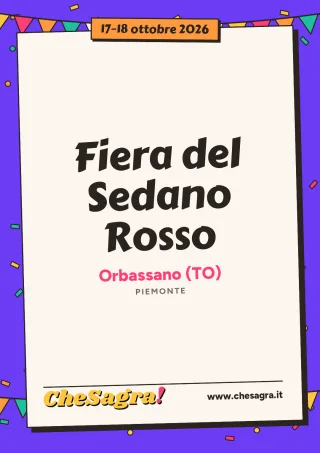 Fiera del Sedano Rosso a Orbassano, 17–18 ottobre 2026