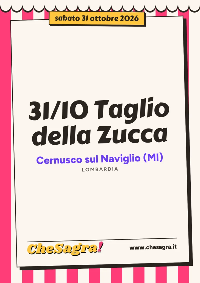 31/10 Taglio della Zucca a Cernusco sul Naviglio, 31 ottobre 2026