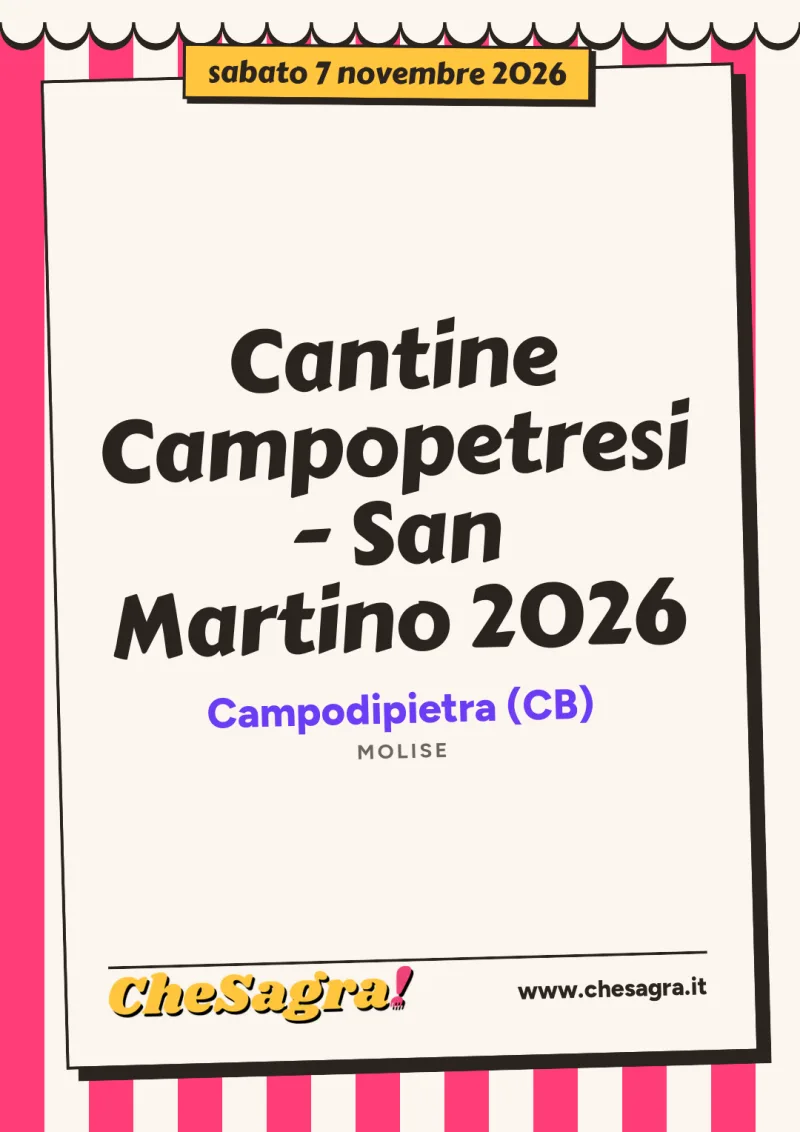 Cantine Campopetresi - San Martino 2026 a Campodipietra, 7 novembre 2026