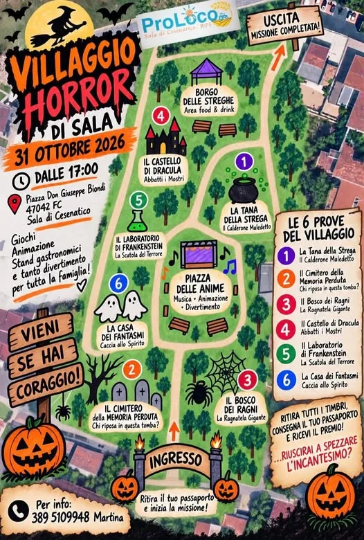 Volantino della Villaggio Horror di Sala
