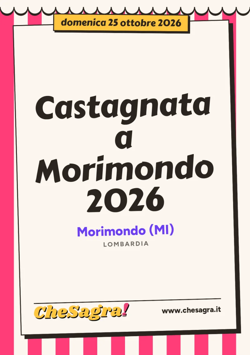 Castagnata a Morimondo 2026 a Morimondo, 25 ottobre 2026