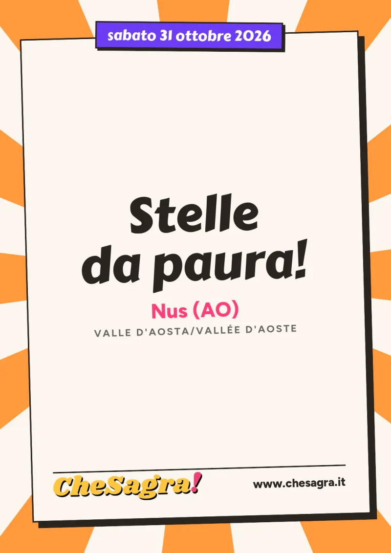 Stelle da paura! a Nus, 31 ottobre 2026