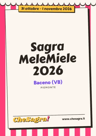 Sagra MeleMiele 2026 a Baceno, 31 ottobre – 1 novembre 2026