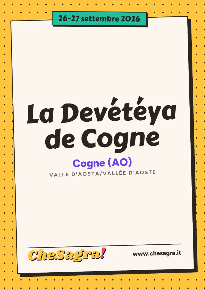 La Devétéya de Cogne a Cogne, 26–27 settembre 2026