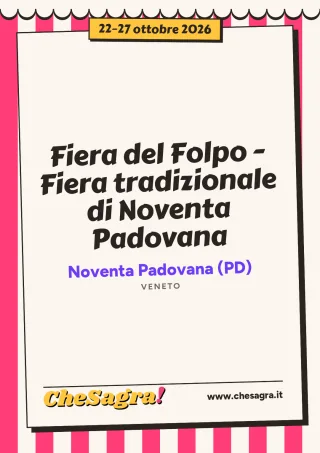 Fiera del Folpo - Fiera tradizionale di Noventa Padovana a Noventa Padovana, 22–27 ottobre 2026
