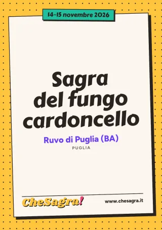 Sagra del fungo cardoncello a Ruvo di Puglia, 14–15 novembre 2026