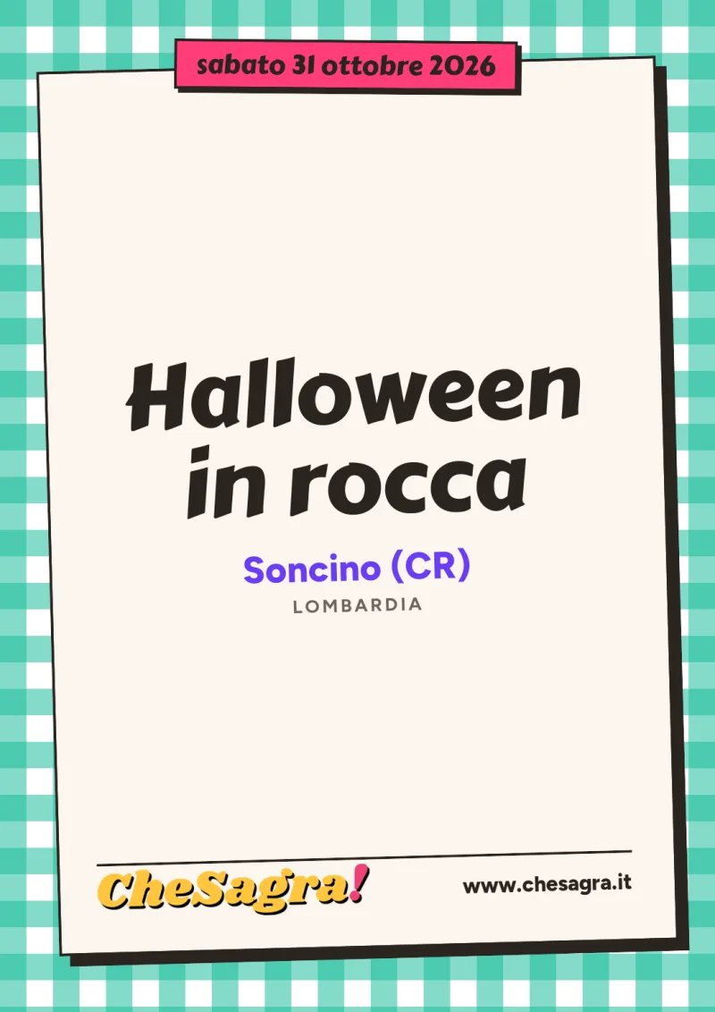 Halloween in rocca a Soncino, 31 ottobre 2026