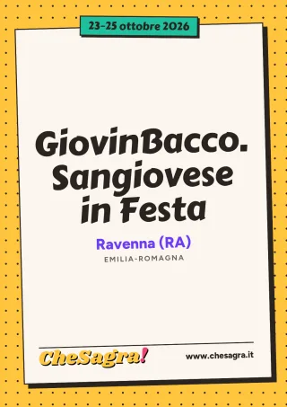 GiovinBacco. Sangiovese in Festa a Ravenna, 23–25 ottobre 2026