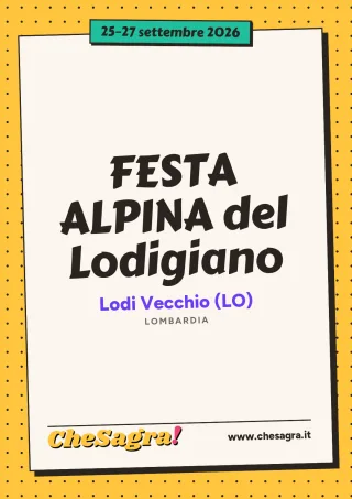 FESTA ALPINA del Lodigiano a Lodi Vecchio, 25–27 settembre 2026