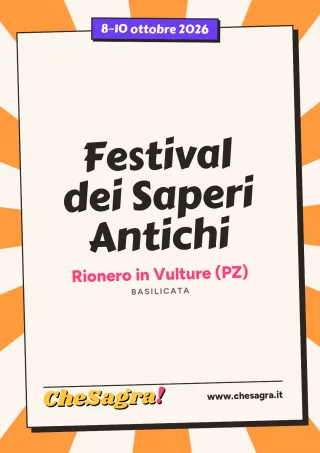 Festival dei Saperi Antichi a Rionero in Vulture, 8–10 ottobre 2026