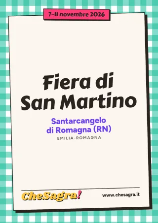 Fiera di San Martino a Santarcangelo di Romagna, 7–11 novembre 2026