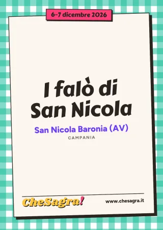 I falò di San Nicola a San Nicola Baronia, 6–7 dicembre 2026