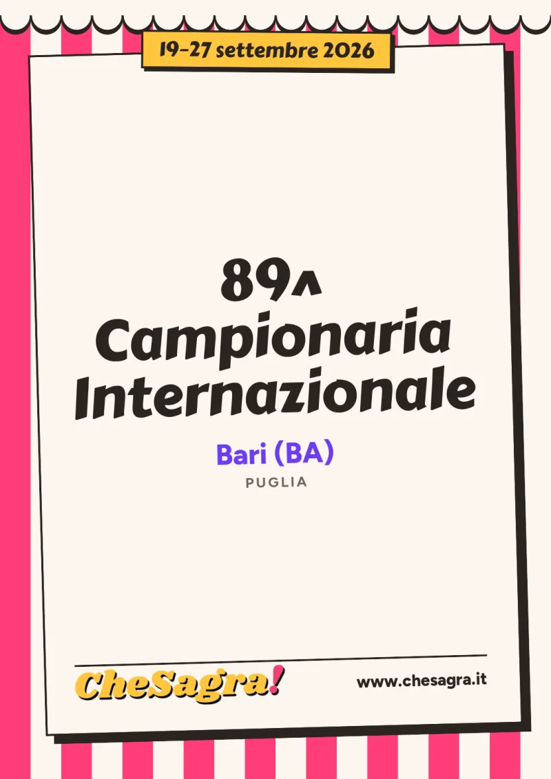 89^ Campionaria Internazionale a Bari, 19–27 settembre 2026