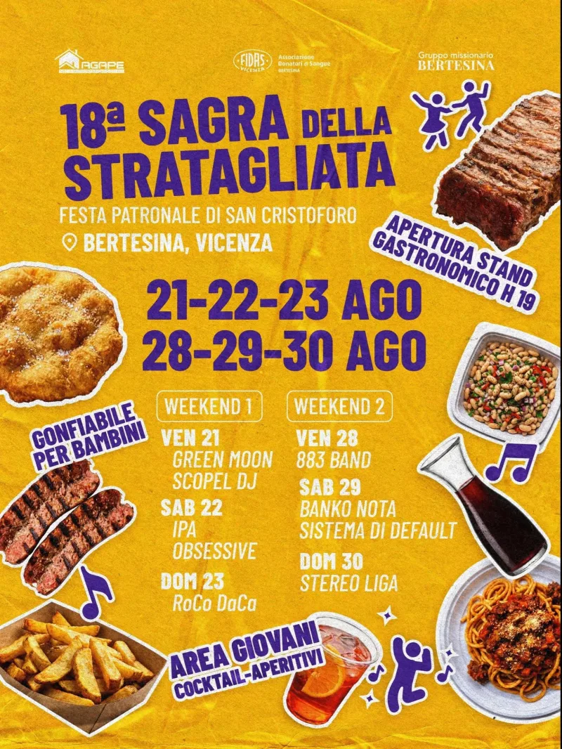 Volantino della Sagra della Stratagliata - Festa patronale di San Cristoforo