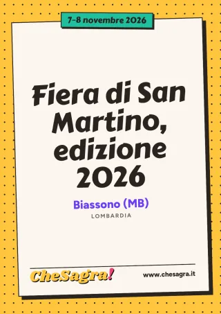 Fiera di San Martino, edizione 2026 a Biassono, 7–8 novembre 2026