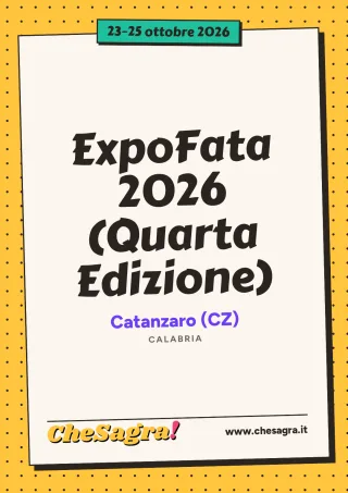 ExpoFata 2026 (Quarta Edizione) a Catanzaro, 23–25 ottobre 2026