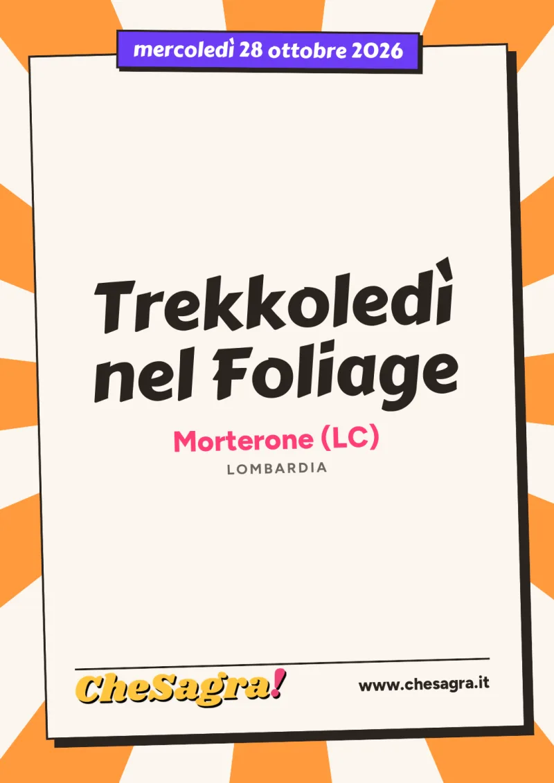 Trekkoledì nel Foliage a Morterone, 28 ottobre 2026