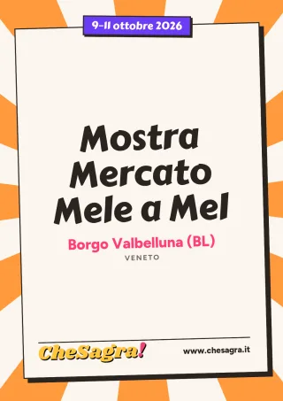 Mostra Mercato Mele a Mel a Borgo Valbelluna, 9–11 ottobre 2026