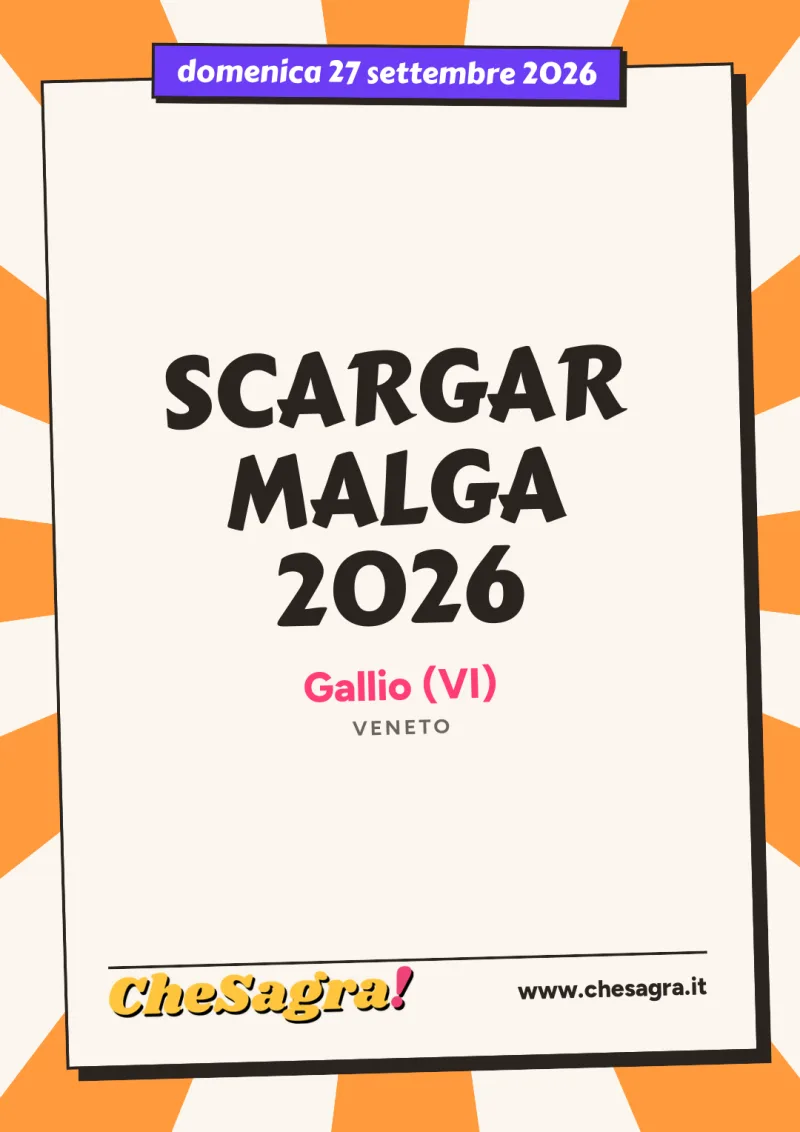 SCARGAR MALGA 2026 a Gallio, 27 settembre 2026