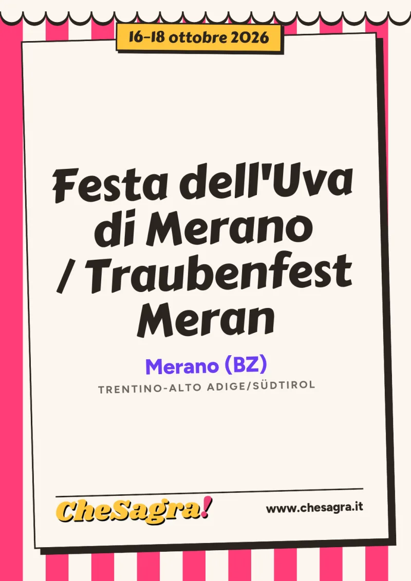 Festa dell'Uva di Merano / Traubenfest Meran a Merano, 16–18 ottobre 2026