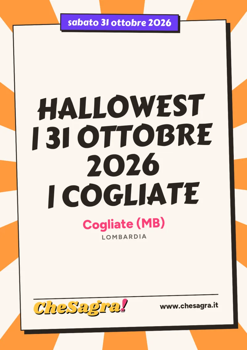 HALLOWEST | 31 OTTOBRE 2026 | COGLIATE a Cogliate, 31 ottobre 2026