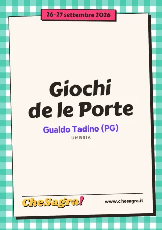 Giochi de le Porte a Gualdo Tadino, 26–27 settembre 2026