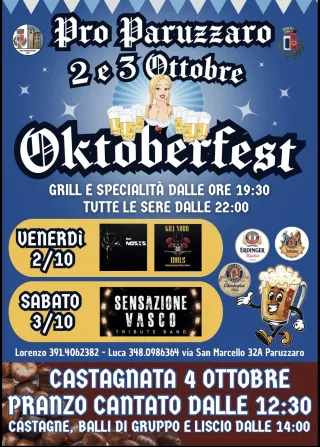 Volantino della Oktoberfest paruzzaro 2026