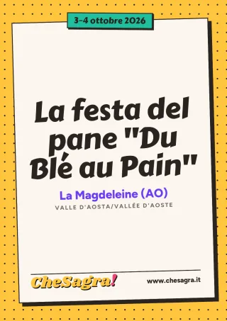 La festa del pane "Du Blé au Pain" a La Magdeleine, 3–4 ottobre 2026