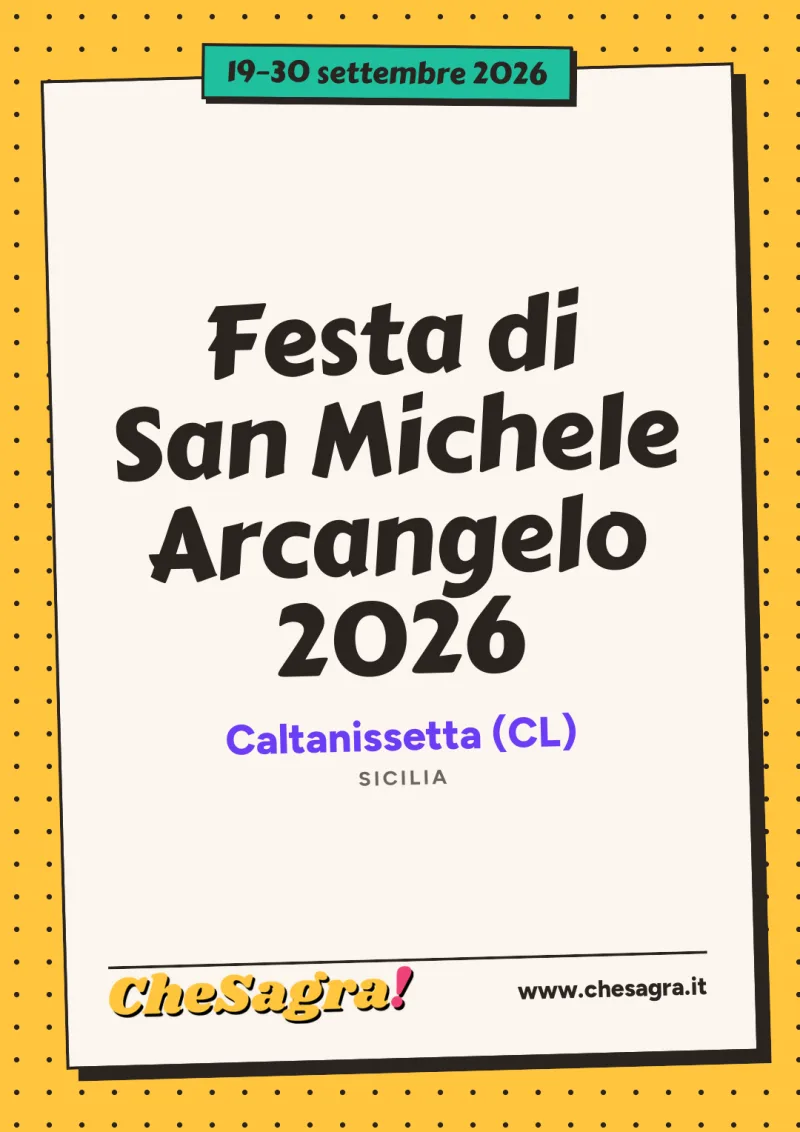 Festa di San Michele Arcangelo 2026 a Caltanissetta, 19–30 settembre 2026