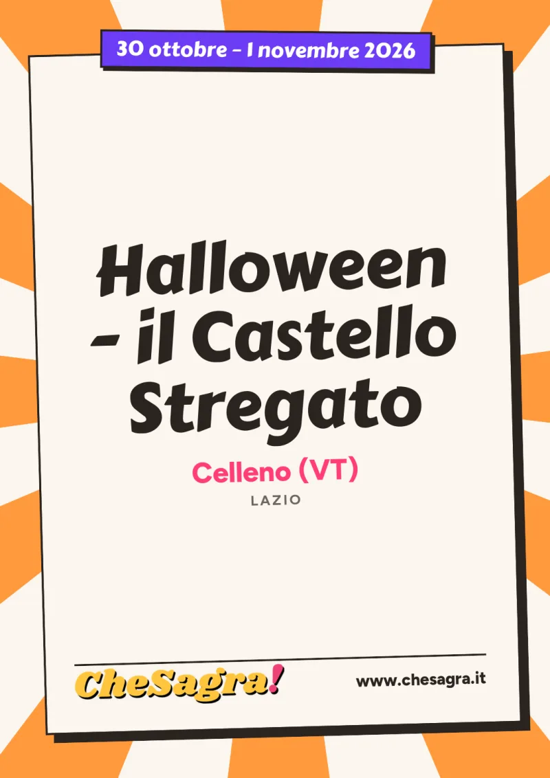 Halloween - il Castello Stregato a Celleno, 30 ottobre – 1 novembre 2026