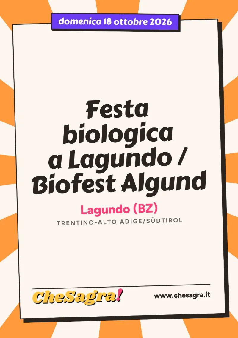 Festa biologica a Lagundo / Biofest Algund a Lagundo, 18 ottobre 2026