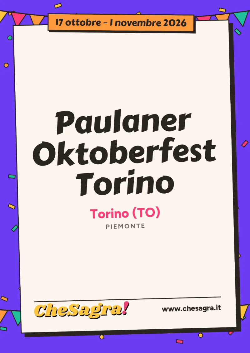 Paulaner Oktoberfest Torino a Torino, 17 ottobre – 1 novembre 2026