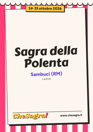 Sagra della Polenta a Sambuci, 24–25 ottobre 2026
