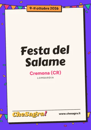 Festa del Salame a Cremona, 9–11 ottobre 2026