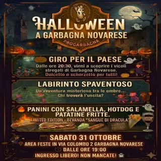Volantino della Halloween a Garbagna Novarese