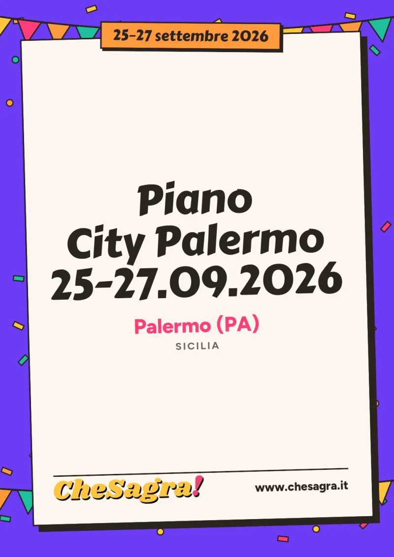 Piano City Palermo 25-27.09.2026 a Palermo, 25–27 settembre 2026