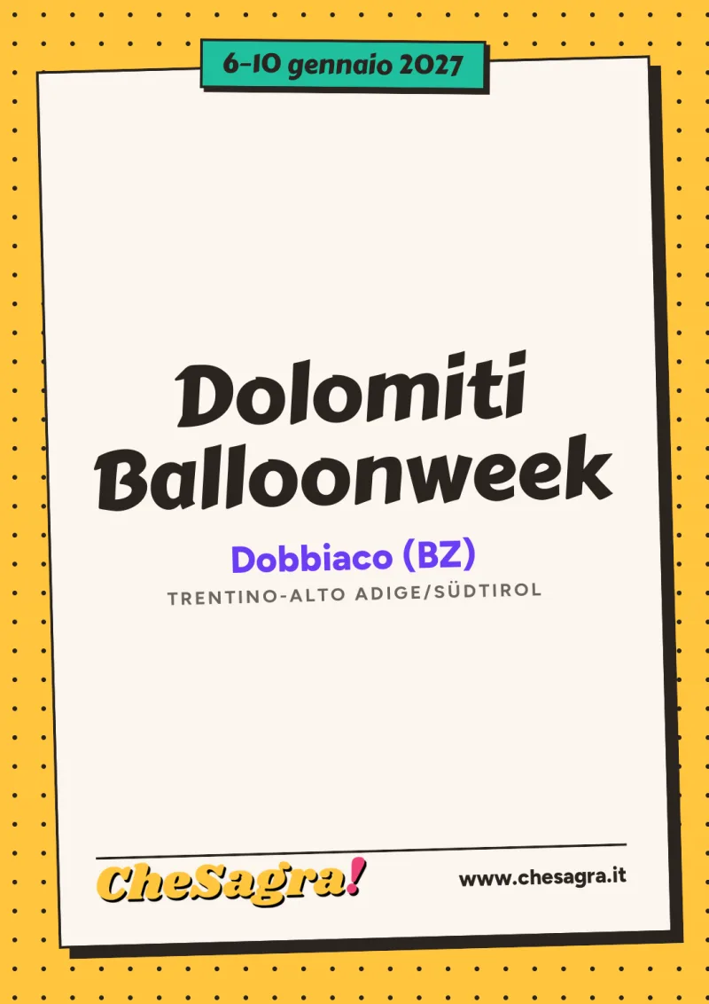 Dolomiti Balloonweek a Dobbiaco, 6–10 gennaio 2027