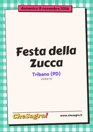 Festa della Zucca a Tribano, 15 novembre 2026