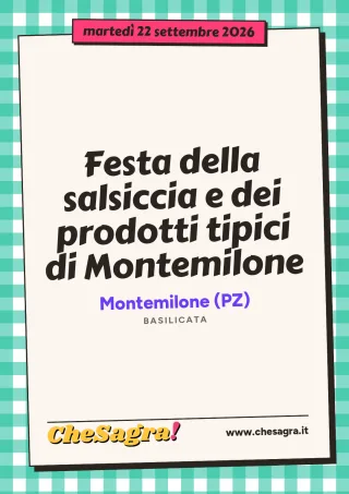 Festa della salsiccia e dei prodotti tipici di Montemilone a Montemilone, 22 settembre 2026