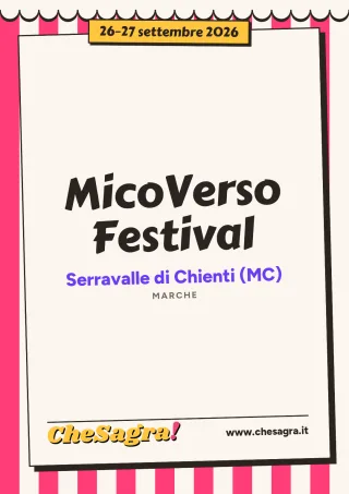 MicoVerso Festival a Serravalle di Chienti, 26–27 settembre 2026