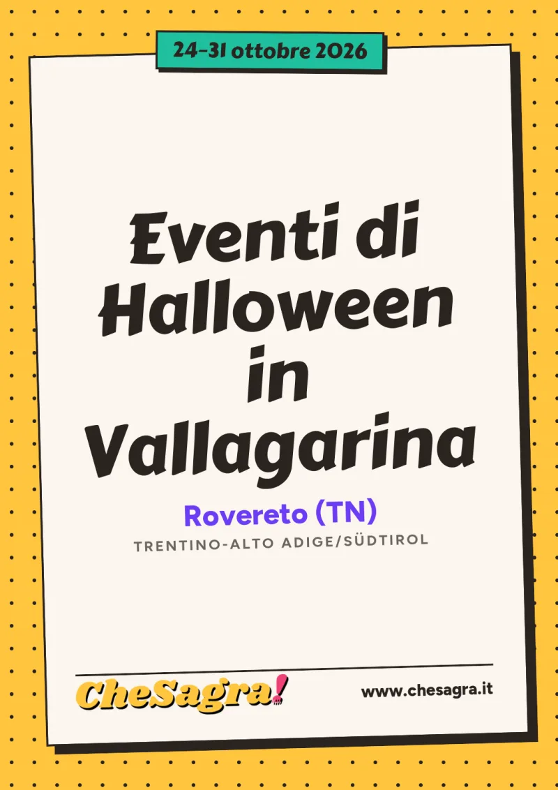 Eventi di Halloween in Vallagarina a Rovereto, 24–31 ottobre 2026