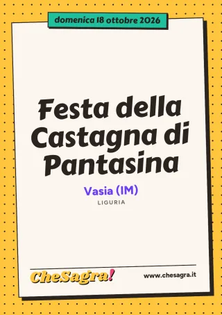 Festa della Castagna di Pantasina a Vasia, 18 ottobre 2026