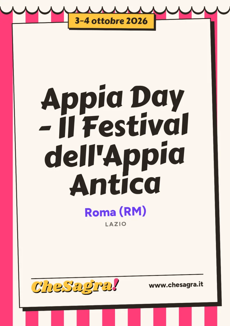 Appia Day - Il Festival dell'Appia Antica a Roma, 3–4 ottobre 2026