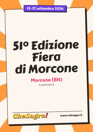 51° Edizione Fiera di Morcone a Morcone, 23–27 settembre 2026