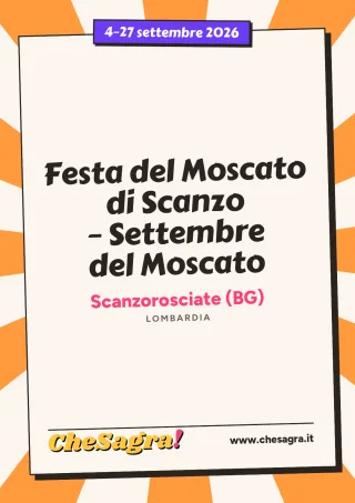 Festa del Moscato di Scanzo – Settembre del Moscato a Scanzorosciate, 4–27 settembre 2026