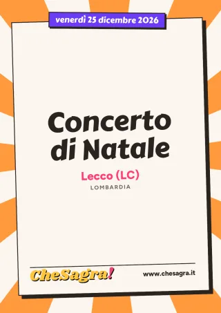 Concerto di Natale a Lecco, 25 dicembre 2026